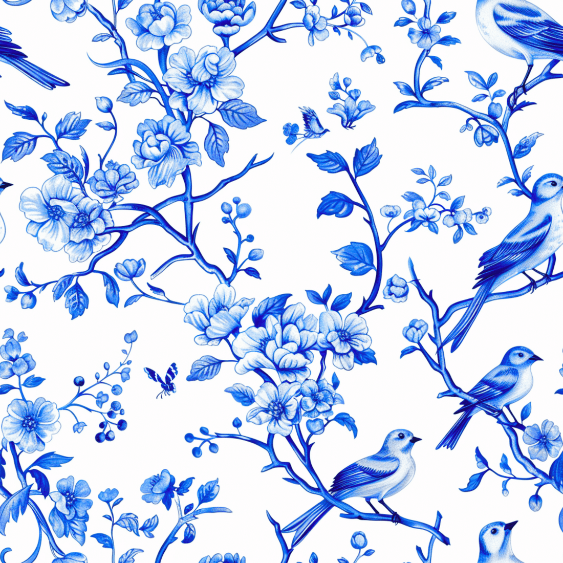 Blå Blomsterfåglar