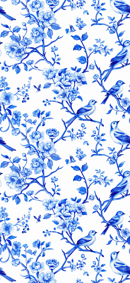 Blå Blomsterfåglar