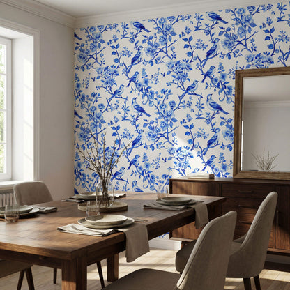 Blå Blomsterfåglar